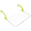 A white and green radiator drying rack against a white background. Produktbild-Vorschau