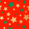 Geschenkpapier Sterne Muster 70cm x 2m Rolle rot / gold / Produktbild-Vorschau 2