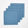 HOMESCAPES Stoffservietten aus Baumwolle, 4er-Set, hellblau Produktbild-Vorschau 1