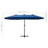 vidaXL Ombrellone con palo in alluminio 460x270 cm Blu Anteprima dell’immagine prodotto 18