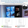Vysoká skriňa Merax s LED osvetlením a sklenenou vitrínou, Náhľad obrázku produktu 7