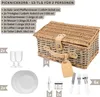 Sänger Picknickkorb Amrum aus Weide 13 teilig für 2 Produktbild-Vorschau 2