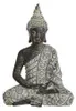 Buddha Figur betend sitzend,  24 cm in grau Silber Produktbild-Vorschau 1