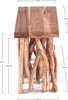 ÄSTE SITZ BÄNKCHEN "WOODS" | Teak, 48cm | Natur Blumen Bank Produktbild-Vorschau 2