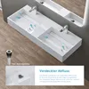 doporro Design Doppelwaschtisch 160x48x13 cm Produktbild-Vorschau 3