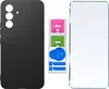 SET Etui für Samsung A56 5G Matt Schwarz Silikon 2 STÜCK Produktbild-Vorschau 6
