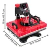VEVOR 8 in 1 pressa termica 38 x 30 cm transfer press rosso Anteprima dell’immagine prodotto 8