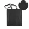 Černá bavlněná taška Large 38×42 cm – ekologická nákupní Náhled obrázku produktu 5