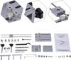A collage of close-up shots and a collection of woodworking tools and accessories. Náhled obrázku produktu