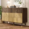 Kommode Sideboard - 120x40x81 cm, Dunkelbraun und Hell - 6 Produktbild-Vorschau 10