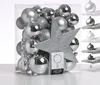 Christbaumkugel - Weihnachtsbaumkugel - bruchfest - glänzend, matt und glitzernd - silber - 33er Set Produktbild-Vorschau