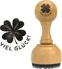 Kleeblatt Viel Glück! Holzstempel Produktbild-Vorschau 1