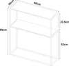 A line drawing of a console table with dimensions indicated. Náhled obrázku produktu