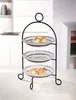 Etagere Metall 3 Glastellern – Retro Gebäckständer Produktbild-Vorschau 2