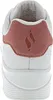 The back view of a white sneaker with a pink accent on the heel. Produktbild-Vorschau