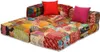 A modular patchwork pouf sofa on a white background. Náhľad obrázku produktu