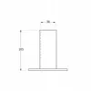 A technical drawing of a product with dimensions indicated. Produktbild-Vorschau