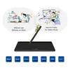 A graphic tablet with a stylus, surrounded by illustrations and text highlighting its use for work and online study, with application icons at the bottom. Anteprima dell’immagine prodotto