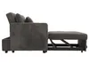 Side view of a dark gray sofa bed with the bed extended. Produktbild-Vorschau