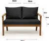 Gartenkissen Set Anthrazit – 100x50 + 2x50x56 cm – Für Produktbild-Vorschau 8