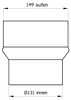 Raik Basic Erweiterung 130mm - 150mm schwarz für Rauchrohr Produktbild-Vorschau 4
