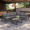 Gartenmöbel-Set 6-Personen Ecklounge mit Couchtisch, Produktbild-Vorschau 3