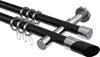 Interdeco Gardinenstange / Vorhangstange Schwarz / Chrom, Produktbild-Vorschau 1