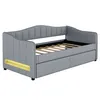 Flieks Polsterbett 90x200cm mit Ausziehbett, Schlafsofa Produktbild-Vorschau 7