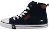 Mustang Damen High-Top Canvas Sneaker Blau Produktbild-Vorschau 3