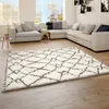 TT Home Wohnzimmerteppich Hochflor Langflor Mit Fransen Produktbild-Vorschau 2