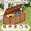 Skrzynia ogrodowa COSTWAY z litego drewna, pojemność 220 l, Podgląd zdjęcia produktu 4