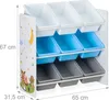 Relaxdays detské úložné boxy s motívom táboráka MDF plast; Náhľad obrázku produktu 4