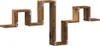 A wooden wall shelf with a zigzag design. Produktbild-Vorschau