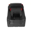 A black and red power tool battery pack is shown from a top-down perspective against a white background. Produktbild-Vorschau