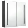 vidaXL Armoire à miroir LED pour salle de bain Gris Voir les images du produit 3