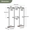 A diagram showing the dimensions and weight capacity of a clothing rack. Produktbild-Vorschau