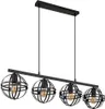 Hängeleuchte, Metall, 4 Flammig, Gitter-Optik, H 120 cm Produktbild-Vorschau 1