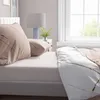 Bettwäsche Baumwolle 135x200 cm Set Beige Streifen Produktbild-Vorschau 3