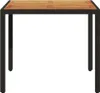 vidaXL Tavolo da giardino con piano in legno nero 90x90x75 Anteprima dell’immagine prodotto 5