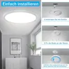 ZMH LED stropní svítidlo bílé ploché stropní svítidlo 22 cm Náhled obrázku produktu 4