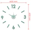 Horloge murale 3D moderne en plastique vert Voir les images du produit 9
