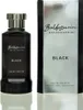 A bottle of Baldessarini Black Eau de Toilette and its packaging are displayed side-by-side against a reflective white and light gray background. Náhľad obrázku produktu