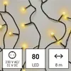 LED vánoční cherry řetěz – kuličky, 8 m, venkovní i vnitřní, teplá bílá, časovač Náhľad obrázku produktu