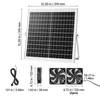 Ventilatore solare VEVOR da 15 W, pannello solare da 12 V Anteprima dell’immagine prodotto 8