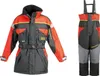 A fishing suit consisting of a jacket and bib pants, displayed against a white background. Produktbild-Vorschau