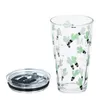 Relaxdays Trinkgläser 4er Set, Kaktus-Motiv, Deckel & Produktbild-Vorschau 6
