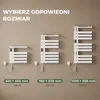 S'AFIELINA Grzejnik Łazienkowy Elektryczny 1050×500 mm 335 Podgląd zdjęcia produktu 2