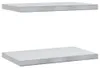 vidaXL Wandregale 2 Stk. 50x30 cm Silbern Edelstahl Produktbild-Vorschau 1