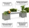Mucola Gartenbank mit Blumenkästen Holzbank Holz Garten Produktbild-Vorschau 5