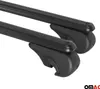 A close-up view of two black roof racks. Produktbild-Vorschau